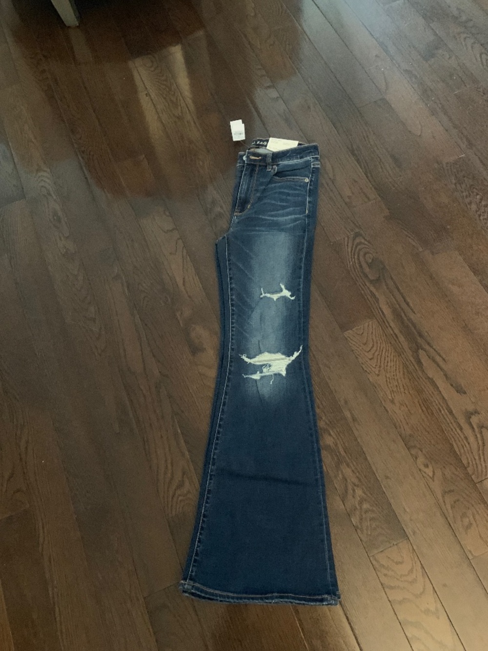 American Eagle flare super rise stretch jeans